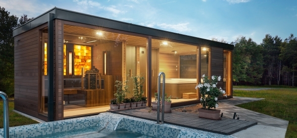 Outdoor wellness sauna house  