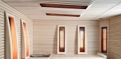 Sauna construction in minimal style