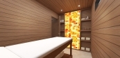 Sauna house with massage room