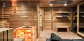 Wellness house with combined sauna