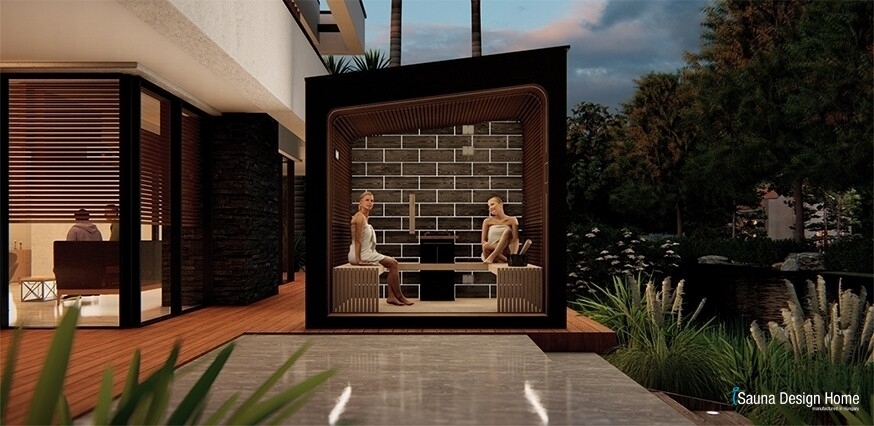  Modern outdoor sauna construction