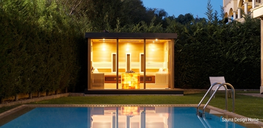 Combined outdoor sauna house premium quality