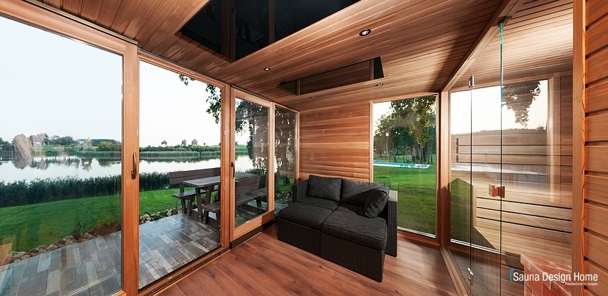 Comfort heated sauna house