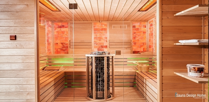 Finnish sauna and infrared sauna in one