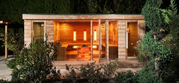 Garden sauna house construction in lifelong quality