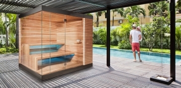 Garden sauna in minimal style