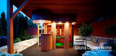 Outdoor combined sauna house