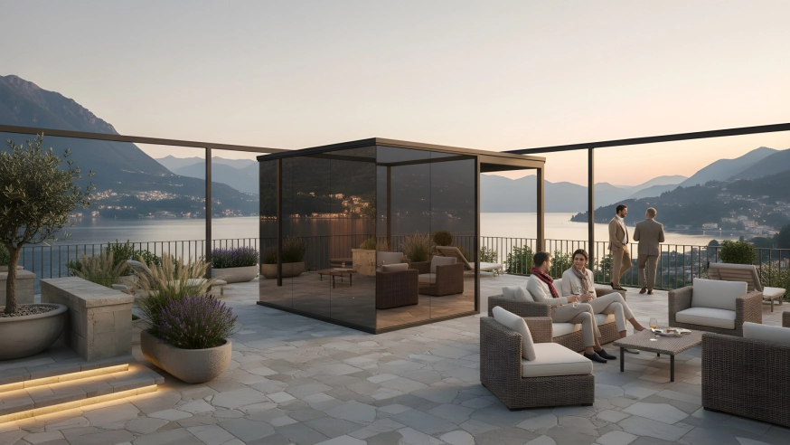 custom designer mirror sauna