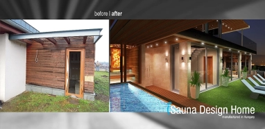 Sauna wellness garden on a roof terrace