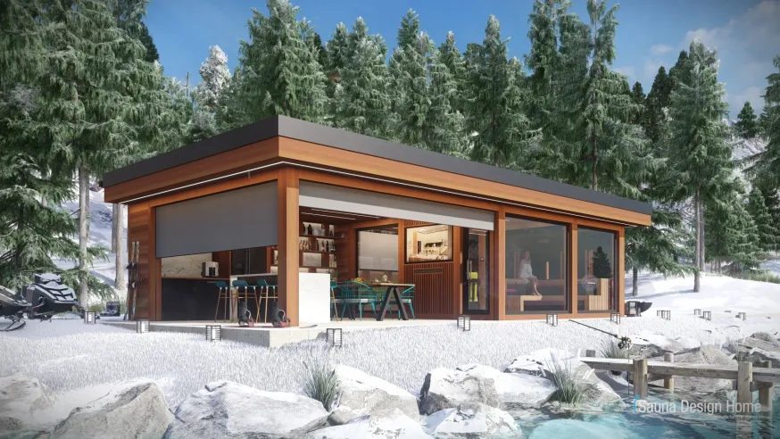 Sauna house in comfort design