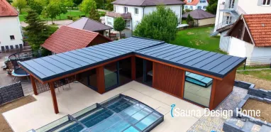 Custom wellness house from above