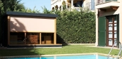 Garden sauna with pool
