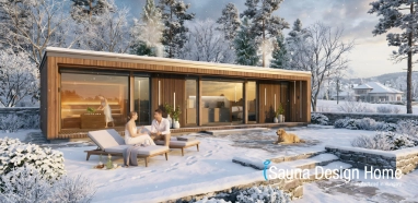 Luxury garden sauna