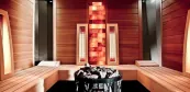 Sauna house with Himalayan salt
