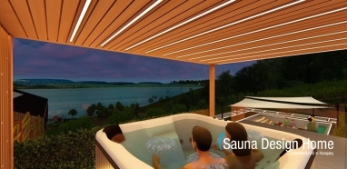 Outdoor hot tube, massage bath