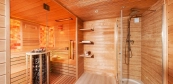 Comfort sauna house with bath