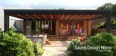 ustom-built modern sauna house