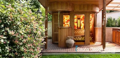 Classic sauna house building