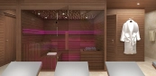 Wellness sauna house with finnish