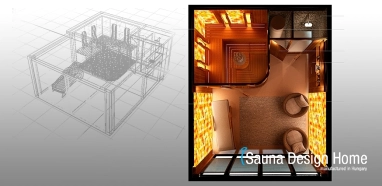 Wellness sauna house with Himalayan salt therapy