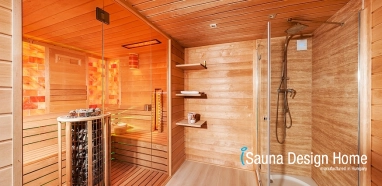 Comfort sauna house with bath