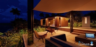 Outdoor yoga studio building