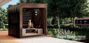 Unique outdoor sauna house