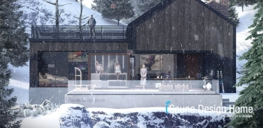 Unique outdoor sauna contruction