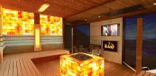 Combined sauna with Himalayan salt