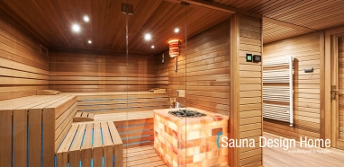 Combined sauna with bath