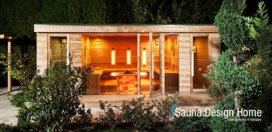 Premium sauna house with wellness terrace