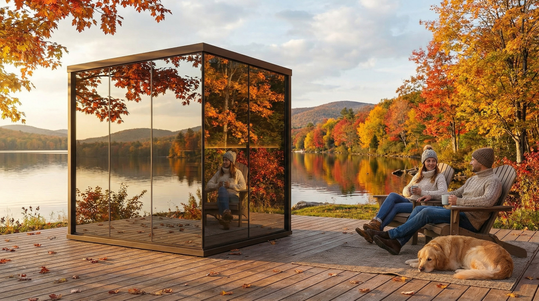 Custom mirror glass sauna Custom mirror glass sauna