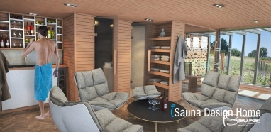Outdoor wellness sauna