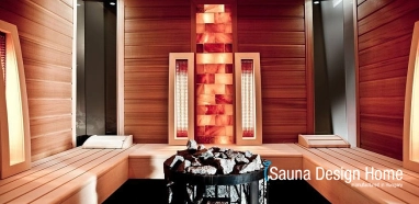 Sauna house with Himalayan salt