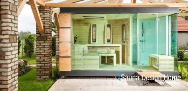 Outdoor wellness sauna house with bath Outdoor wellness sauna house with bath