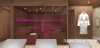 Wellness sauna house with finnish