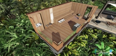 Private yoga sauna house