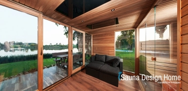 Comfort heated sauna house