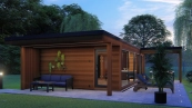  Construction of an outdoor sauna house