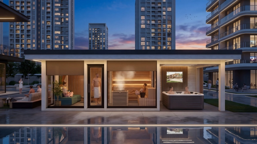 private penthouse with sauna