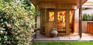 Classic sauna house building