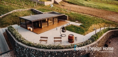 Comfort sauna house construction for hotels, pensions, wellness centers