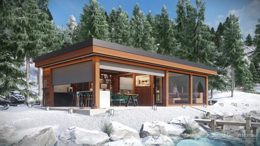 Sauna house in comfort design
