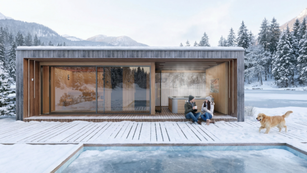 outdoor wellness sauna house
