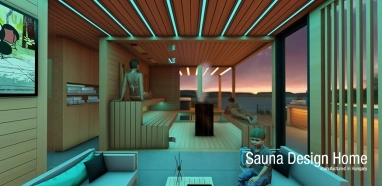 Combined outdoor sauna