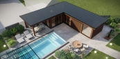 Top View of Outdoor Sauna House