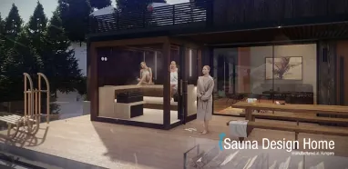 Outdoor finnish design sauna