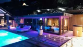 Sauna House with Ambient Lighting Sauna House with Ambient Lighting