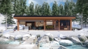 unique sauna in Scandinavian style
