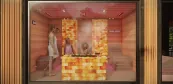 sauna and Himalayan salt wall sauna and Himalayan salt wall